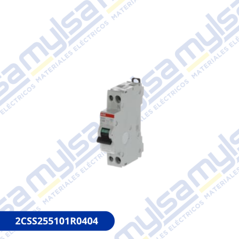 INTERRUPTOR TERMOMAGNETICO DE RIEL DIN 1P+N 40A CURVA C- 6KA (898) 10KA (947-2)