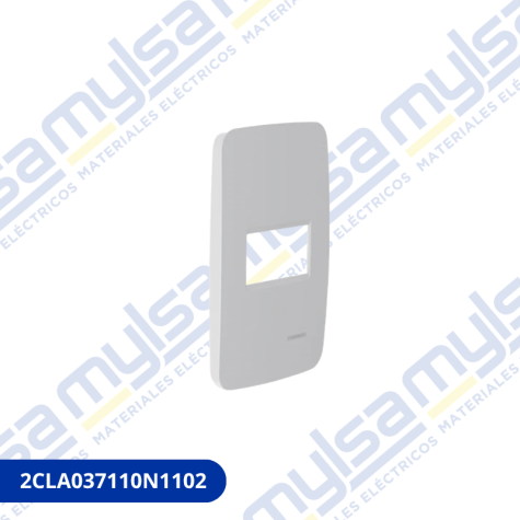 PLAQUETA CON BASTIDOR 1 MODULO BLANCA
