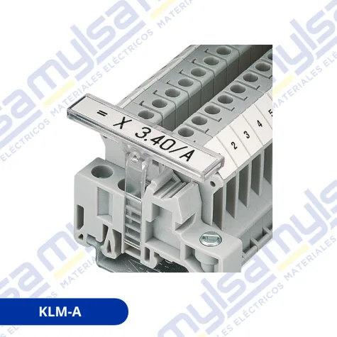 PORTA IDENTIFICADOR CLIP PARA BORNERA PARA RIEL NO FERROSA HASTA 10MM²